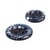 Lot de 6 boutons rond plastique recyclé 4 trous bleu marine