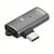 LinQ Lecteur Carte Micro SD / TF vers USB-C Coudé avec Port USB-A Gris