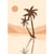Tableau sur toile illustration palmiers 30x45 cm