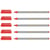 Lot de 5 feutres fins EDDING Office Liner - Rouge - Pointe 0,3 mm
