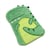 Bouillotte enfant dinosaure en fourrure verte
