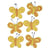 Papillon en feutrine, orange, 5 cm, 6 pces