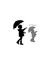 Die petite garçon sous son parapluie