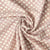 Tissu Mousseline lourde Koshibo pois blanc sur fond Beige