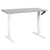 Bureau Réglable Manuellement Plateau Gris et Structure Acier 120 x 72 cm Hauteur Ajustable Assis Debout Pieds Carrés Design Moderne