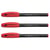 Lot de 3 Feutres Fineliner 0.4 mm - SCHNEIDER - Rouge - Topliner 967