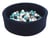 Piscine à balles Aire de jeu + 150 balles bleu marine noir,blanc,gris,turquoise - Velinda