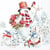 4 serviettes en papier découpage collage 33 cm BONHOMME DE NIEGE NOEL N 717