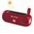 Enceinte Bluetooth Solaire Étanche Super Bass Avec FM USB AUX Rouge YONIS