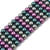 Fil de 50 perles rondes en verre nacré 8 mm fabrication bijoux B