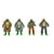 Les Tortues Ninja - Pack de 4 figurines Gangster Turtles 18 cm