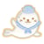 Ecusson thermocollant bébé phoque 4,5cm x 4cm