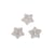 Lot de 6 boutons 2 trous étoile blanc 13mm