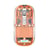 Souris Gaming Sans Fil Transparente Haute Précision Rechargeable 2400DPI Rose Orange YONIS