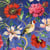 Lot de 4 serviettes en papier découpage collage 33 cm OISEAU FLEUR ROUGE
