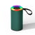 Enceinte Bluetooth Sans Fil Portable Étanche avec Lumière RGB et Super Bass Vert YONIS