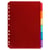 Intercalaires PP transparent couleurs avec porte étiquette A4 6 positions - Couleurs assorties - x 10 - Exacompta