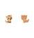 Lot de 3 boutons en bois découpé chaton 10mm x 14mm