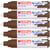 Lot de 5 marqueurs acryliques permanents pointe biseautée 5-10 mm - EDDING - Marron chocolat