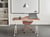 Bureau Pliant Marron et Blanc Structure en Métal Rectangulaire à Roulettes Mobile 120 x 60 cm Style Moderne
