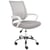 Chaise de Bureau Gris en Tissu Siège Pivotant et Réglable avec Dossier pour Ordinateur Bureau