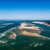 Tableau sur toile bassin d'Arcachon vue du ciel 30x30 cm
