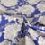 Tissu Coton enduit Sharma fleuris sur fond Bleu roi