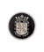 Carte de 4 boutons Blason polyester métallisé à queue 15mm - Prym Noir/argent Noir
