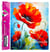 Diamond Painting Broderie Diamant LUMINLIFE 40x50cm, 100% strass, diamants ronds - Coquelicots