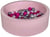 Piscine à balles Aire de jeu + 150 balles rose perle, rose, argent - Velinda