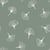 Tissu Popeline de Coton Ginkgo sur fond Vert sauge