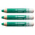 Lot de 3 crayons marqueurs effaçables - STABILO MARKdry - Vert
