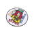 Ecusson thermocollant manga cheveu fuchsia 5,5cm x 5,5cm