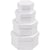 Set de boîtes hexagonales en carton blanc à décorer - 6,5 à 12 cm - 4 pcs