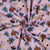 Tissu Popeline de Coton Bio Jennifer Bouron fleurs sur fond Lilas