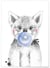 Affiche Bulle de Loup Bleue | A3 : 29,7x42cm
