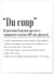 Affiche Définition 'Du coup' | A3 : 29,7x42cm