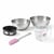 Set pâtisserie avec mini moule à manqué 12 cm, 2 bols à mixer, verre mesureur et spatule Zenker