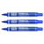 Lot de 3 marqueurs permanents - PENTEL - Pointe ogive 1,5 mm - Corps aluminium - Bleu