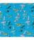 Tissu coton Dashwood Jurassic sur fond bleu de 110 cm de largeur Bleu vendu par 50 cm