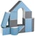 Set de 11 blocs en mousse pour le jeu blanc, bleu clair, gris - Velinda