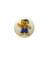 Carte de 3 boutons Ourson bleu 14mm - Distrifil Multicolore
