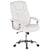 Chaise de Bureau Fauteuil à Roulettes Cuir PU Beige Dossier Inclinable et Assise Réglable Design Classique Très Élégant Beliani