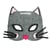 MégaCréa DIY - Masque enfant feutrine chat 20,5 x 14,5 cm