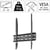 Support mural fixe HAMA métal noir charge 35 kg TV 32-65 pouces 81-165 cm