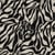 Tissu Toile Polycoton canvas aspect lin Lila motif zebré Noir sur fond Naturel