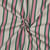 Tissu Toile Polycoton canvas aspect lin Lior rayures Rose et Vert sur fond Naturel