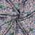 Tissu Viscose satiné digital Fleuris Alina sur fond Lilas