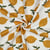 Tissu Toile de Coton Canvas Elia citrons Jaune moutarde sur fond Blanc
