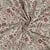 Tissu Toile Polycoton canvas enduit aspect lin petites fleurs Mauve sur fond Naturel